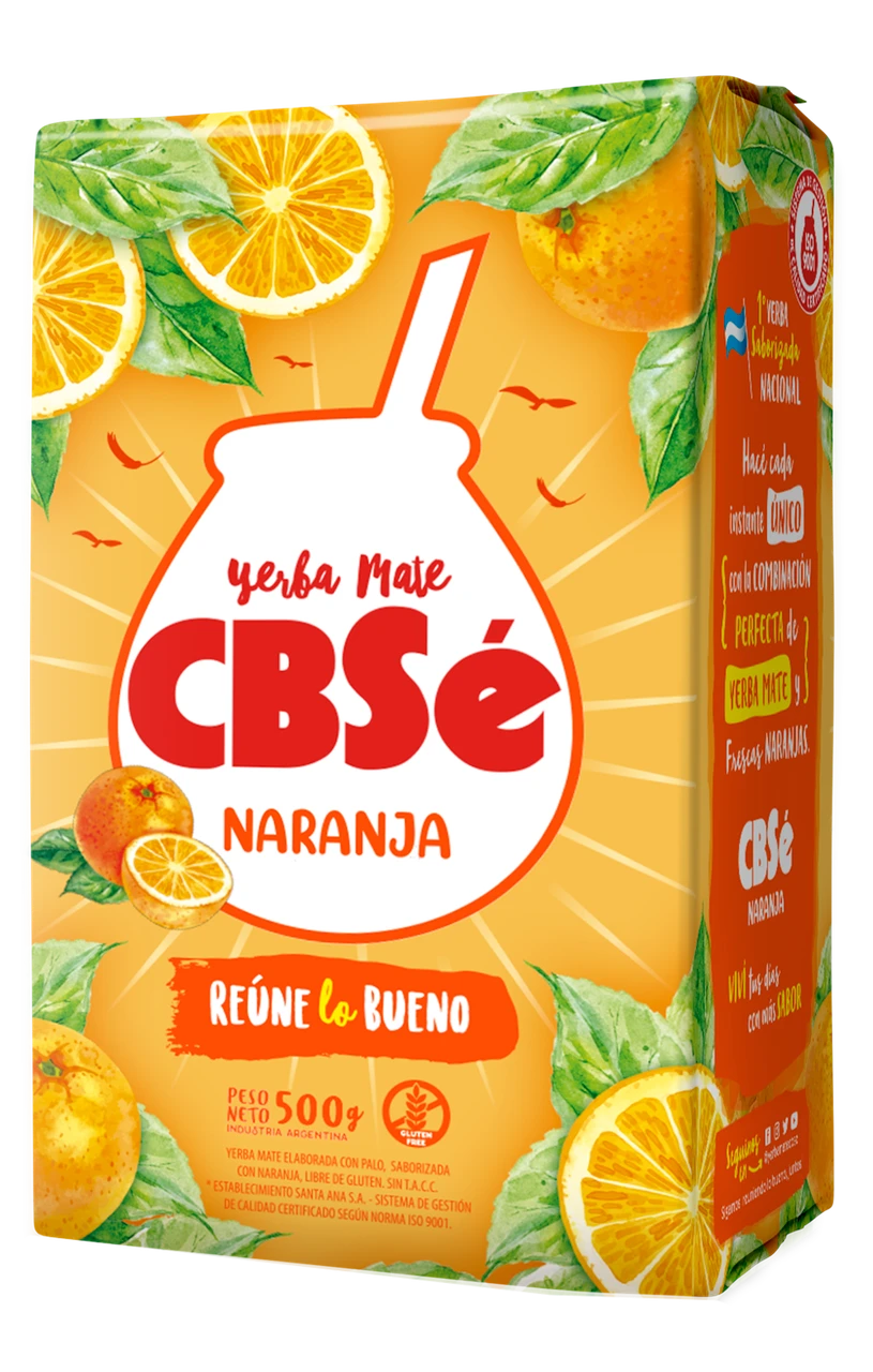 Yerba Mate CBSé Naranja 500 gr