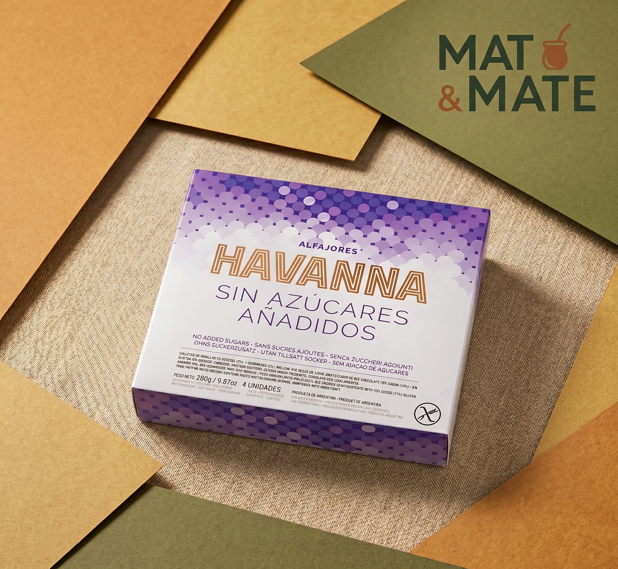 Caja 4 U. Alfajor Havanna Sin Azúcares Añadidos