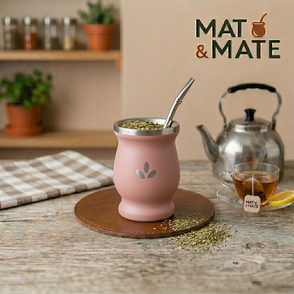 Mate de Acero Inoxidable Rosa