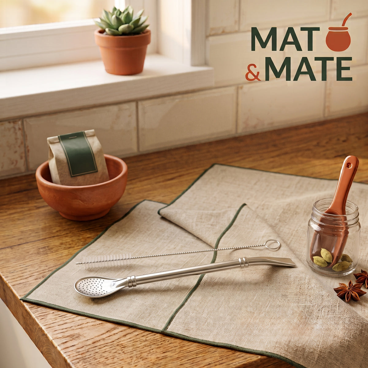 Bombilla Cuchara 19cm acero inoxidable - Mat&Mate