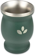 Mate de acero inoxidable verde - foto limpia fondo blanco